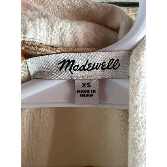Madewell Stripe Camp Shirt Basin Stripe Earthen Sand Size extra small - Picture 2 of 5